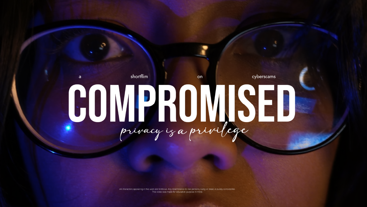 Compromised — film still, reflections in a pair of glasses